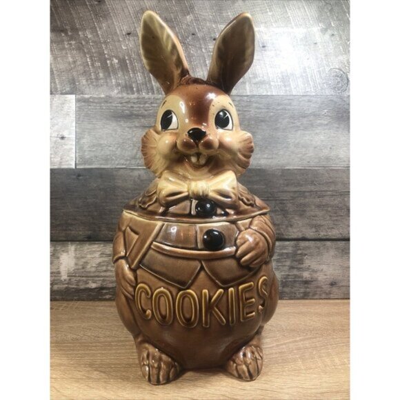 Royal Sealy 1950s Bunny Rabbit Cookie Jar ,  Made in Japan - Picture 1 of 12